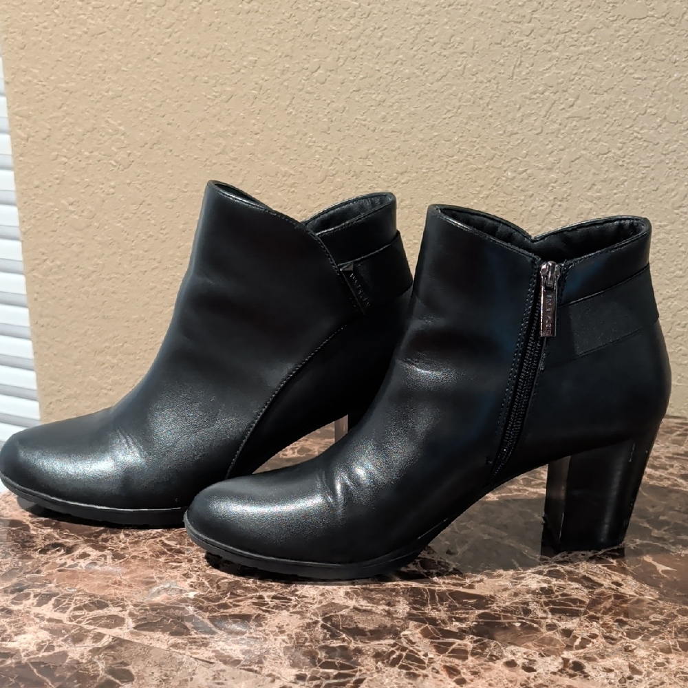 Anne Klein Sleek Black Ankle Boots